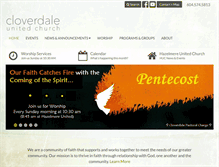 Tablet Screenshot of cloverdaleunitedchurch.ca